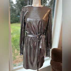 Betsey Johnson Metallic Silver Dress